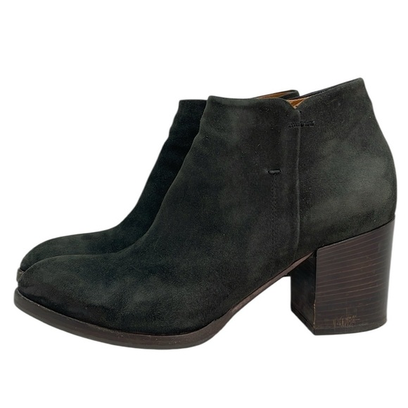 Alberto Fermani Ankle Booties Dark Green Suede Leather Size 39.5 9.5 - Picture 2 of 13